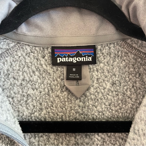 Patagonia Women’s Better Sweater 1/4 Zip Fleece Sz M EUC in Birch White (Grey) - Picture 7 of 13